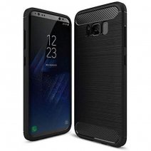 FORCELL CUSTODIA B-CASE TPU SILICONE COVER CASE PER SAMSUNG GALAXY S8 G950 CARBON METAL BLACK