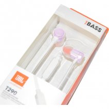 JBL AURICOLARE ORIGINALE STEREO T290 IN-EAR PURE BASS ROSE GOLD /PER IOS IPHONE GALAXY ANDROID