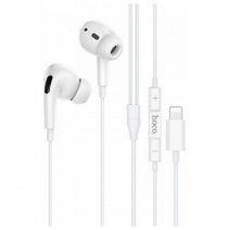 HOCO AURICOLARE STEREO LIGHTNING IN-EAR IOS WHITE /PER IPHONE XR 11 12 13 14 MAX PRO
