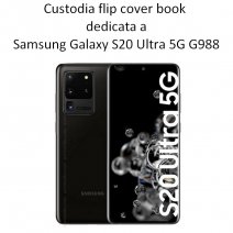 SMART BOOK CUSTODIA POKET SILICONE FLIP COVER CASE PER SAMSUNG GALAXY S20 ULTRA 5G G988 BLACK